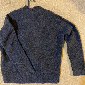 Soufflé yarn mock neck sweater in dark gray